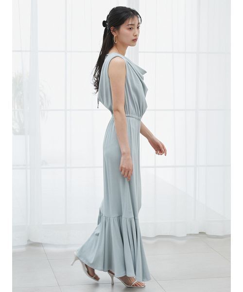 WEB限定カラーあり】ドレープネックカットワンピース（ワンピース