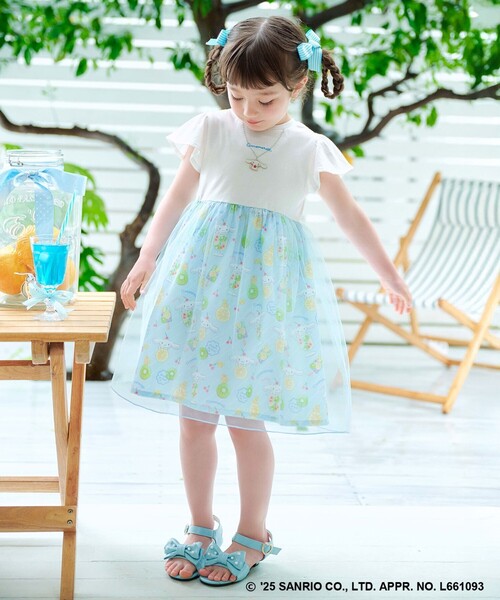 ANY（エニィ）の「【any FAM ×サンリオキャラクターズ】ネックレス風 ワンピース（ワンピース・キッズ・ブラック系/ライトグリーン系/ホワイト系/ピンク系・130/120/110/100）」の7枚目の写真