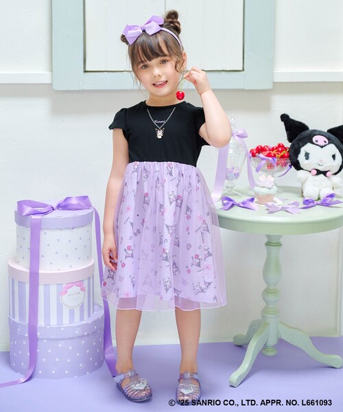 ANY（エニィ）の「【any FAM ×サンリオキャラクターズ】ネックレス風 ワンピース（ワンピース・キッズ・ブラック系/ライトグリーン系/ホワイト系/ピンク系・130/120/110/100）」の12枚目の写真