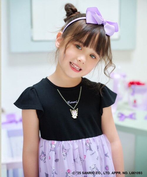 ANY（エニィ）の「【any FAM ×サンリオキャラクターズ】ネックレス風 ワンピース（ワンピース・キッズ・ブラック系/ライトグリーン系/ホワイト系/ピンク系・130/120/110/100）」の13枚目の写真