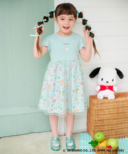 ANY（エニィ）の「【any FAM ×サンリオキャラクターズ】ネックレス風 ワンピース（ワンピース・キッズ・ブラック系/ライトグリーン系/ホワイト系/ピンク系・130/120/110/100）」の15枚目の写真