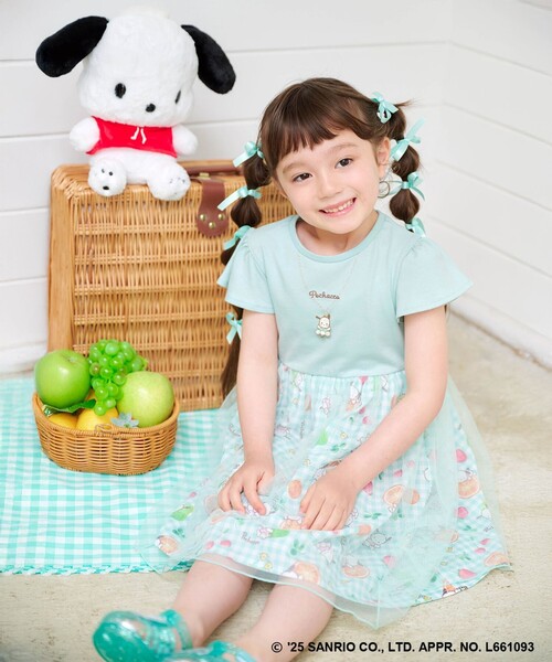 ANY（エニィ）の「【any FAM ×サンリオキャラクターズ】ネックレス風 ワンピース（ワンピース・キッズ・ブラック系/ライトグリーン系/ホワイト系/ピンク系・130/120/110/100）」の16枚目の写真