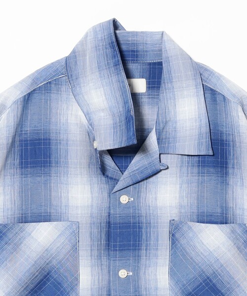 B:MING by BEAMS(ビーミングバイビームス)の「ポリエステル チェック オープンカラー シャツ(シャツ/ブラウス・メンズ・ブルー/ブラック・S/M/L/XL)」の10枚目の写真