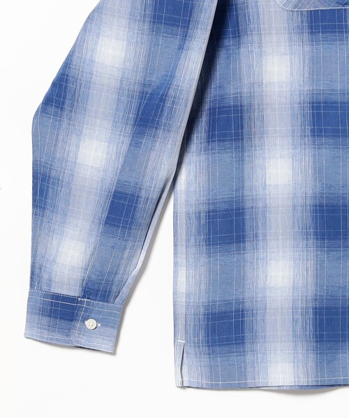 B:MING by BEAMS(ビーミングバイビームス)の「ポリエステル チェック オープンカラー シャツ(シャツ/ブラウス・メンズ・ブルー/ブラック・S/M/L/XL)」の11枚目の写真