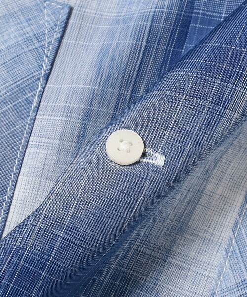 B:MING by BEAMS(ビーミングバイビームス)の「ポリエステル チェック オープンカラー シャツ(シャツ/ブラウス・メンズ・ブルー/ブラック・S/M/L/XL)」の13枚目の写真
