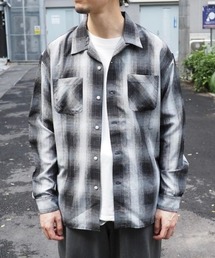 B:MING by BEAMS（ビーミングバイビームス）の「ポリエステル チェック オープンカラー シャツ（シャツ/ブラウス）」