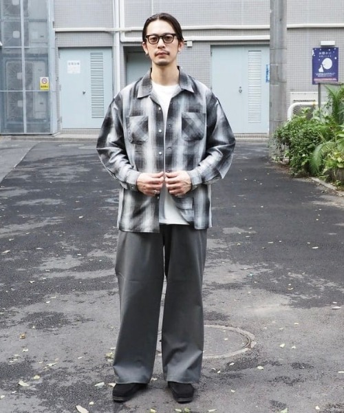 B:MING by BEAMS(ビーミングバイビームス)の「ポリエステル チェック オープンカラー シャツ(シャツ/ブラウス・メンズ・ブルー/ブラック・S/M/L/XL)」の3枚目の写真