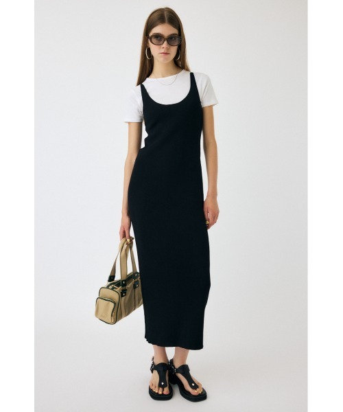 MOUSSY（マウジー）の「HORIZON NECK キャミドレス（ワンピース・レディース・グレー/ブラック/ダークブラウン/レッド・1/2）」の5枚目の写真