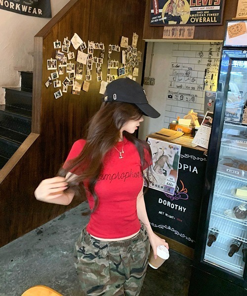 Ressaca(レサーカ)の「ラインストーンロゴTシャツ(Tシャツ/カットソー・レディース・ホワイト/レッド/イエロー・M)」の12枚目の写真