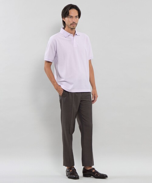 MACKINTOSH LONDON（マッキントッシュ ロンドン）の「和紙混メッシュポロシャツ（ポロシャツ・メンズ・ネイビー/パープル/グリーン・M/XL/L）」の11枚目の写真