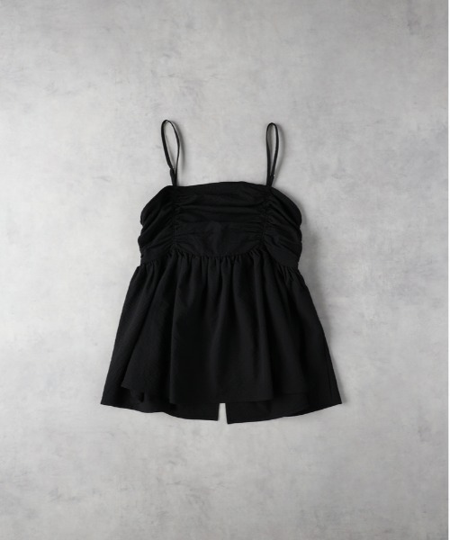 Right-on（ライトオン）の「【HONEYSUCKLE ROSE】ギャザーキャミソール（その他トップス・レディース・カーキブラウン/ブラック/オフホワイト・L/M）」の15枚目の写真