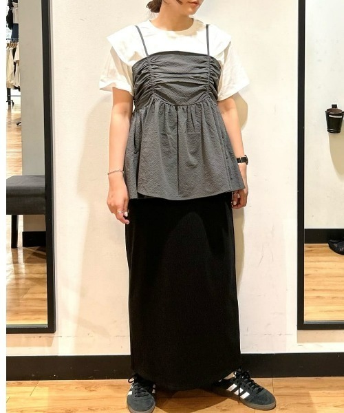 キャミー HONEYSUCKLE ROSE】ギャザーキャミソール（その他トップス）｜Right-on