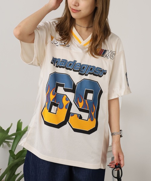 ROOPTOKYO(ループトウキョウ)の「Basketball uniform style mesh top / バスケユニフォーム風 メッシュトップス(Tシャツ/カットソー・メンズ・ブラック/ホワイト・M/L)」の18枚目の写真