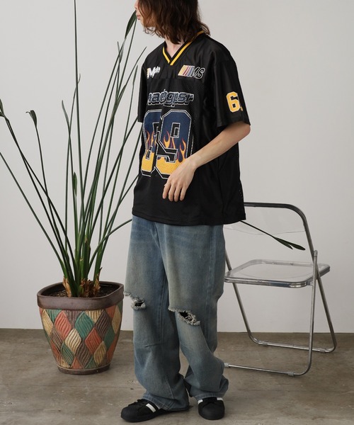 TRIBAL メッシュバスケシャツXL ROOP TOKYO tシャツ Basketball uniform style mesh top