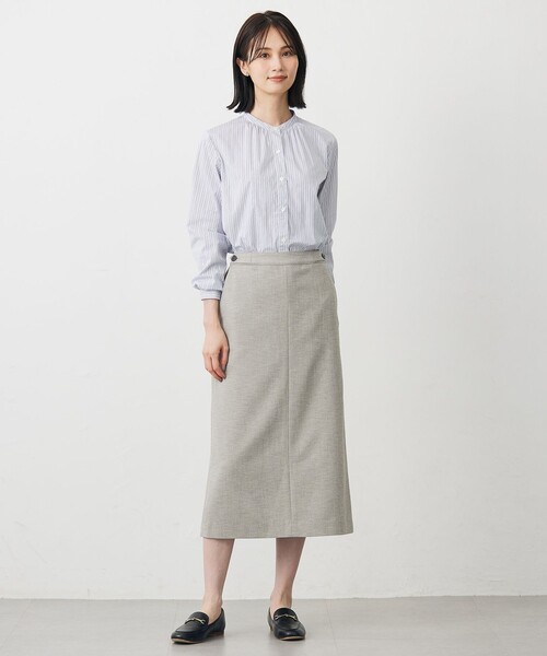 J.PRESS Ladies(J.プレス レディス)の「Shineシャンブレーツイル スカート(スカート・レディース・ネイビー系/ライトグレー系・S/XS/XXS)」の6枚目の写真