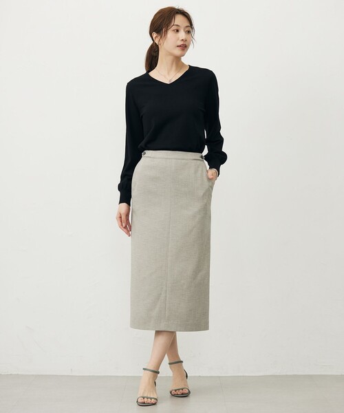 J.PRESS Ladies(J.プレス レディス)の「Shineシャンブレーツイル スカート(スカート・レディース・ネイビー系/ライトグレー系・S/XS/XXS)」の8枚目の写真