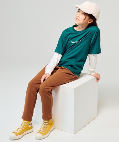 KRIFF MAYER Kid's Collection（クリフメイヤーキッズコレクション）の「裏シャギーパンツ（スウェットパンツ・キッズ・ブラック/ブラウン/ライトブルー/ダークブルー/ダークグリーン/グレー/チャコール/バーガンディー/カーキ/ナチュラル/ブルーグリーン・130/120/170/160/150/140）」の12枚目の写真