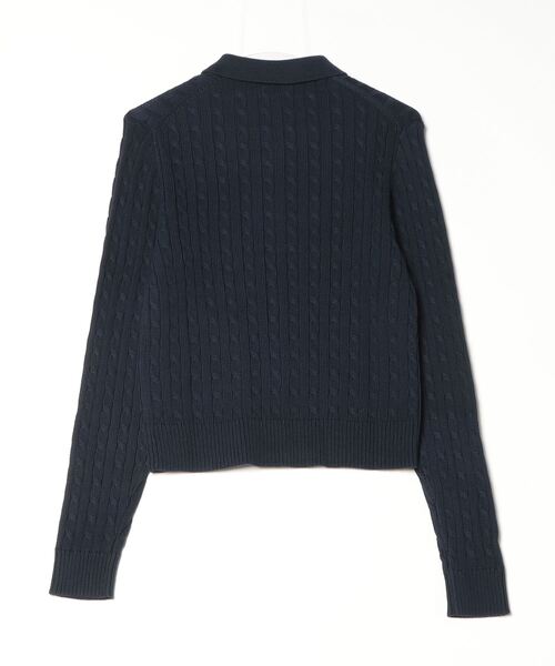 POLO RALPH LAUREN（ポロ ラルフ ローレン）の「ケーブルニット コットン カーディガン（カーディガン/ボレロ・レディース・ブルー・L/M/S/XXS/XS/XL）」の4枚目の写真