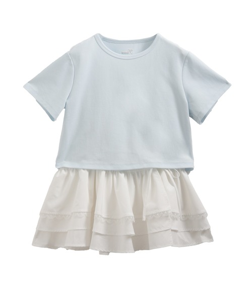 Fit more（フィットモア）の「裾ドッキング刺繍Tシャツ（Tシャツ/カットソー・レディース・ピンク/ブルー/ブラック・FREE）」の11枚目の写真