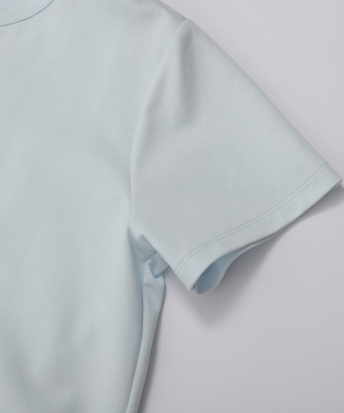 Fit more（フィットモア）の「裾ドッキング刺繍Tシャツ（Tシャツ/カットソー・レディース・ピンク/ブルー/ブラック・FREE）」の14枚目の写真