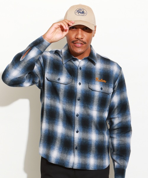 ROTAR（ローター）の「Melange Check Work Shirt（シャツ/ブラウス・メンズ・レッド/ブラック/ブルー・X-LARGE/LARGE/MEDIUM）」の3枚目の写真