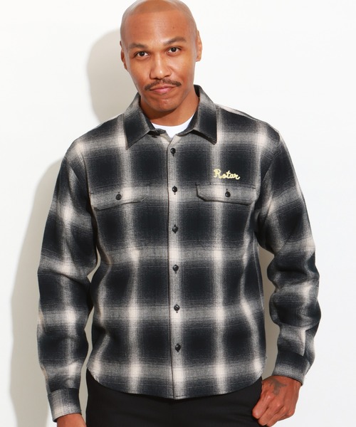 ROTAR（ローター）の「Melange Check Work Shirt（シャツ/ブラウス・メンズ・レッド/ブラック/ブルー・X-LARGE/LARGE/MEDIUM）」の4枚目の写真