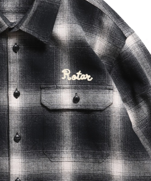 ROTAR（ローター）の「Melange Check Work Shirt（シャツ/ブラウス・メンズ・レッド/ブラック/ブルー・X-LARGE/LARGE/MEDIUM）」の11枚目の写真