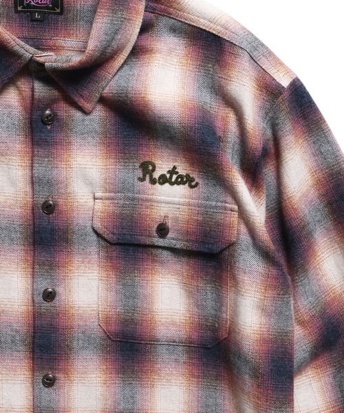 ROTAR（ローター）の「Melange Check Work Shirt（シャツ/ブラウス・メンズ・レッド/ブラック/ブルー・X-LARGE/LARGE/MEDIUM）」の13枚目の写真