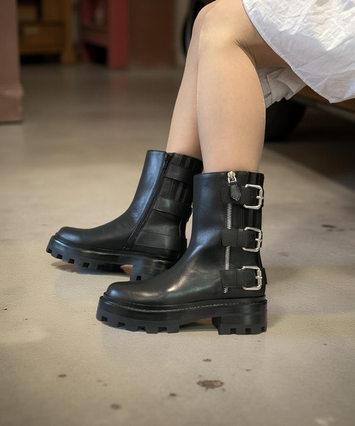 Jeffrey Campbell(ジェフリーキャンベル)の「ベルトデザインブーツ(ブーツ・レディース・ブラック・35/36/37/38/39)」の13枚目の写真
