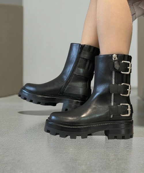 Jeffrey Campbell(ジェフリーキャンベル)の「ベルトデザインブーツ(ブーツ・レディース・ブラック・35/36/37/38/39)」の15枚目の写真