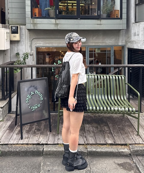 napinna maison×HIINA】ドローコードナイロンナップサック(カラビナ