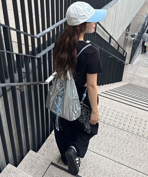 napinna maison×HIINA】ドローコードナイロンナップサック(カラビナ