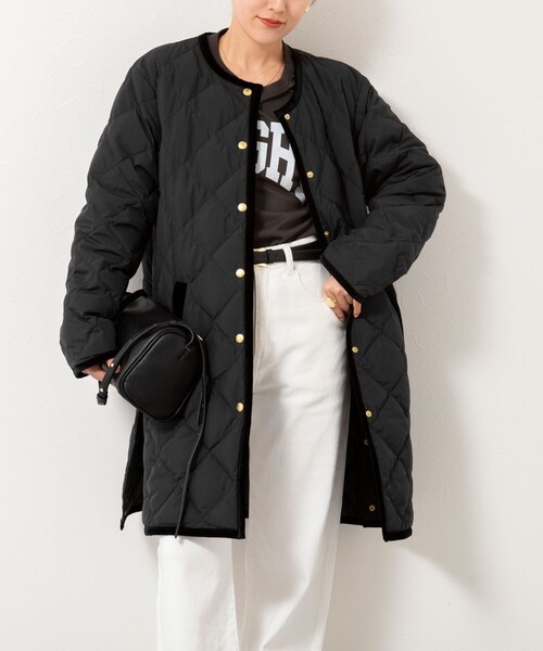 TAION×LIMONTA】別注ベロアパイピングロングダウン（ダウン