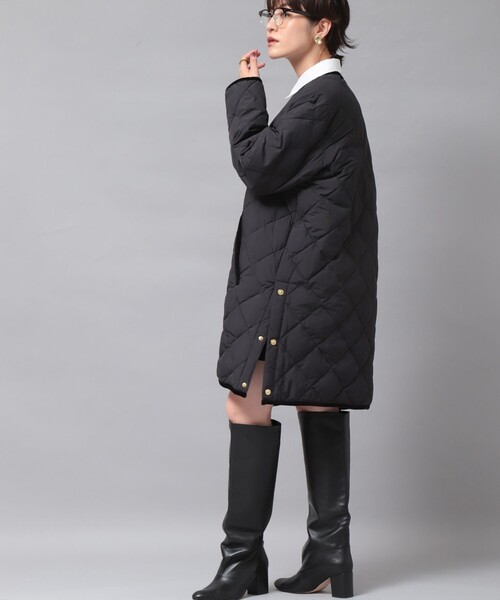 セール】【TAION×LIMONTA】別注ベロアパイピングロングダウン（ダウン