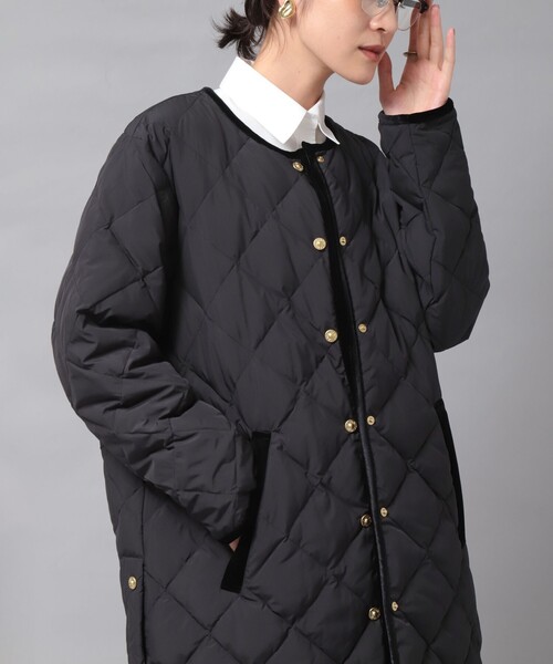 TAION×LIMONTA】別注ベロアパイピングロングダウン（ダウン