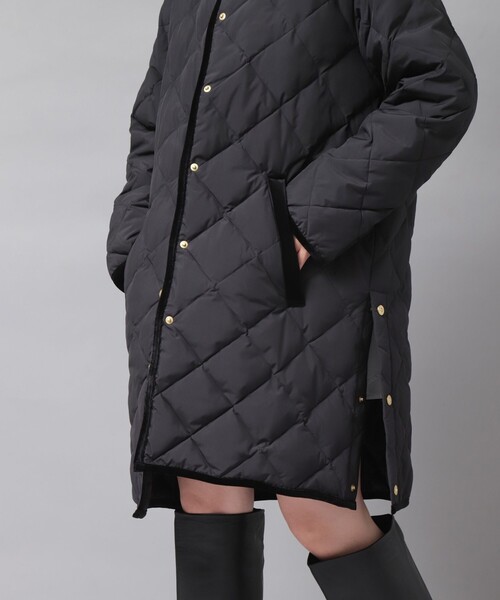 セール】【TAION×LIMONTA】別注ベロアパイピングロングダウン（ダウン