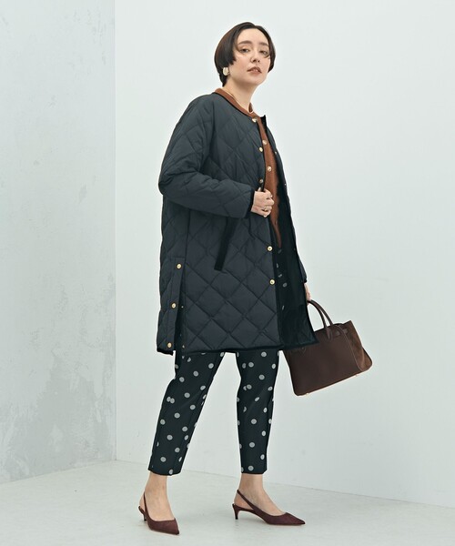 セール】【TAION×LIMONTA】別注ベロアパイピングロングダウン（ダウン