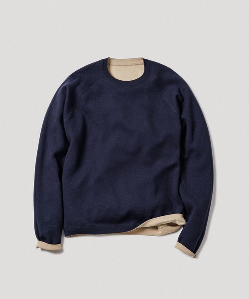 ADAM ET ROPE'（アダムエロペ）の「《リバーシブル》カシミヤブレンド ニットプルオーバー（ニット/セーター・メンズ・ライトグレー/ブラック/ネイビー/ダークブラウン/ブルー系その他5・L/M）」の5枚目の写真