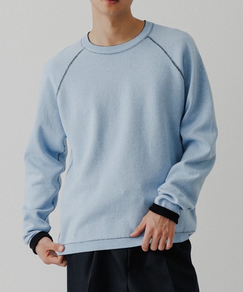 ADAM ET ROPE'（アダムエロペ）の「《リバーシブル》カシミヤブレンド ニットプルオーバー（ニット/セーター・メンズ・ライトグレー/ブラック/ネイビー/ダークブラウン/ブルー系その他5・L/M）」の13枚目の写真