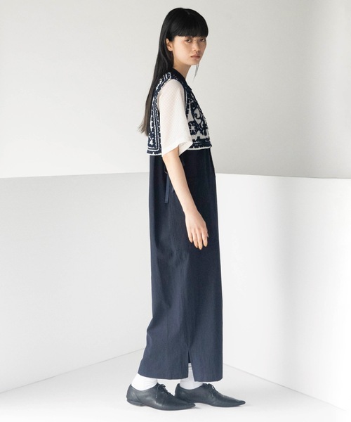 mintdesigns（ミントデザインズ）の「ROOSTER DRESS（ワンピース・レディース・ブラウン/ネイビー・ONESIZE）」の3枚目の写真