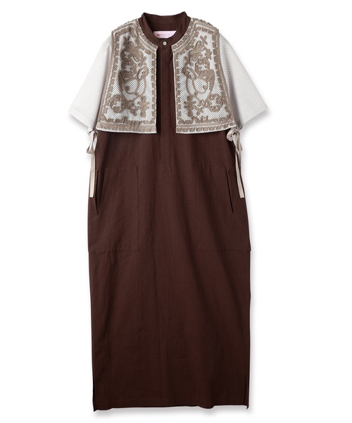 mintdesigns（ミントデザインズ）の「ROOSTER DRESS（ワンピース・レディース・ブラウン/ネイビー・ONESIZE）」の18枚目の写真