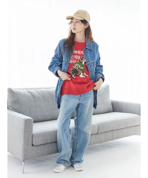 Ungrid(アングリッド)の「【WEB限定】ドッグモチーフジャカードニット(ニット/セーター・レディース・レッド/ネイビー/チャコールグレー・FREE)」の22枚目の写真