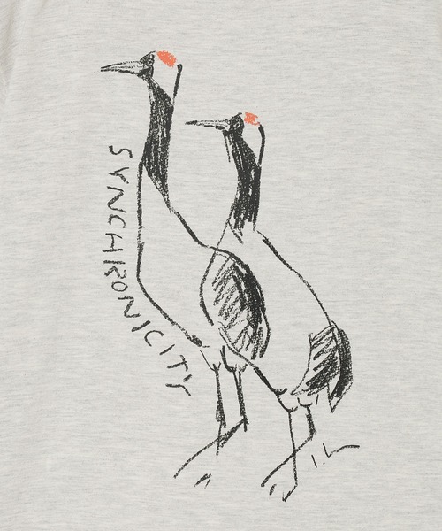 THINGS THAT MATTER(シングス ザット マター)の「LEE IZUMIDA × T-SHIRT / リーイズミダTシャツ(Tシャツ/カットソー・レディース・レッド/オートミール・FREE)」の4枚目の写真