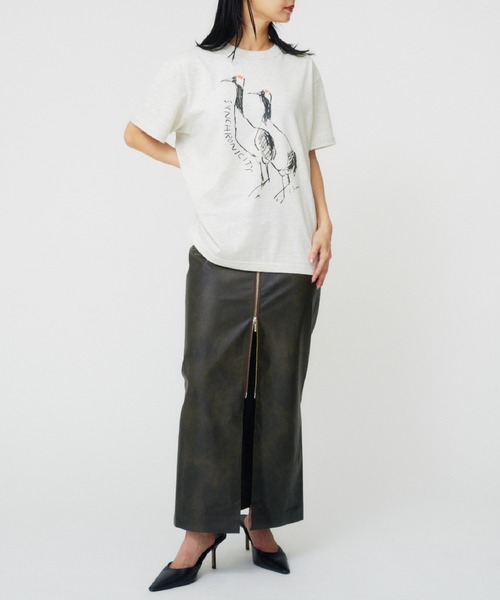 THINGS THAT MATTER(シングス ザット マター)の「LEE IZUMIDA × T-SHIRT / リーイズミダTシャツ(Tシャツ/カットソー・レディース・レッド/オートミール・FREE)」の14枚目の写真