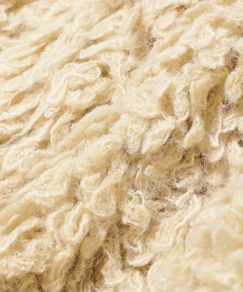 Ray BEAMS（レイビームス）の「ミックス ループ編み ニット ジャケット（ニット/セーター・レディース・ダークブラウン/ベージュ・ONE SIZE）」の22枚目の写真