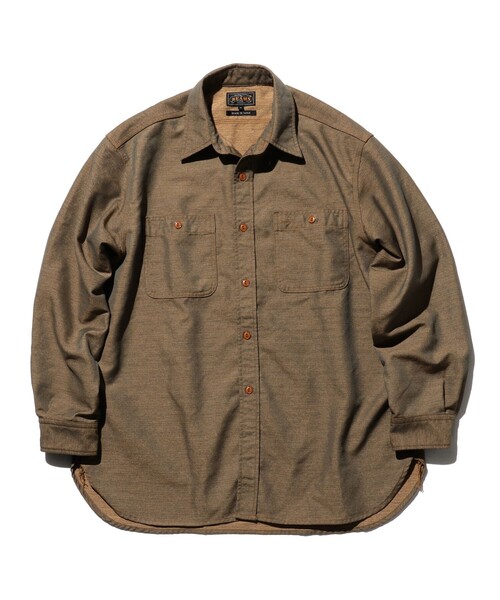 BEAMS PLUS(ビームスプラス)の「ツイル シャンブレー ワークシャツ(シャツ/ブラウス・メンズ・カーキ/グリーン/ブルー・S/M/L/XL)」の8枚目の写真