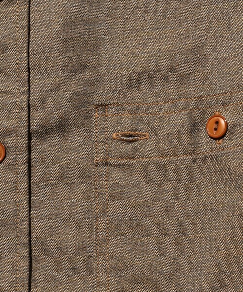 BEAMS PLUS(ビームスプラス)の「ツイル シャンブレー ワークシャツ(シャツ/ブラウス・メンズ・カーキ/グリーン/ブルー・S/M/L/XL)」の11枚目の写真