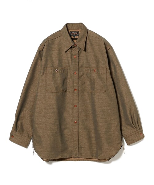 BEAMS PLUS(ビームスプラス)の「ツイル シャンブレー ワークシャツ(シャツ/ブラウス・メンズ・カーキ/グリーン/ブルー・S/M/L/XL)」の15枚目の写真