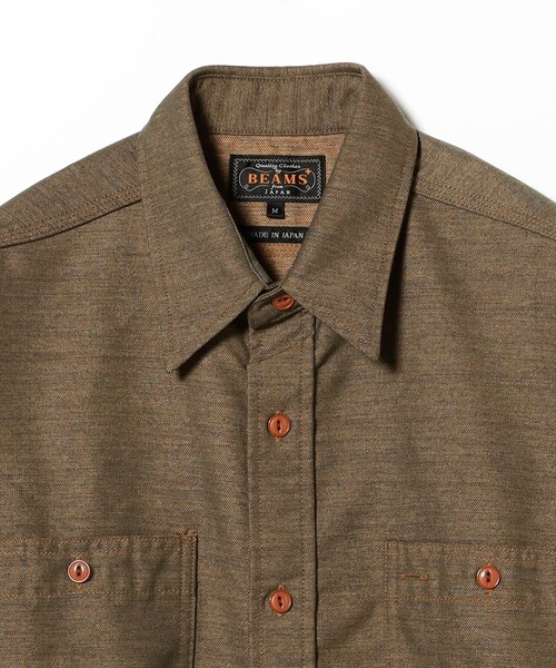 BEAMS PLUS(ビームスプラス)の「ツイル シャンブレー ワークシャツ(シャツ/ブラウス・メンズ・カーキ/グリーン/ブルー・S/M/L/XL)」の17枚目の写真