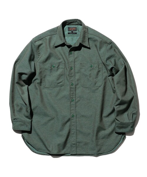 BEAMS PLUS(ビームスプラス)の「ツイル シャンブレー ワークシャツ(シャツ/ブラウス・メンズ・カーキ/グリーン/ブルー・S/M/L/XL)」の21枚目の写真